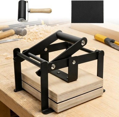 Linocut Printing Hand Lever Press Machine, A5 Linocut Press Machine, with Rubber