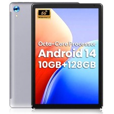 2025 10.1" WIFI Tablet Android 14 HD 128GB Tablet Pad Octa-Core Dual Camera 4G