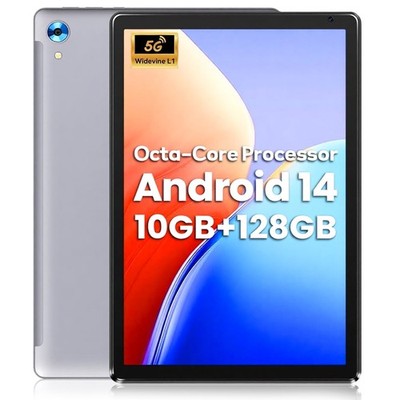 2025 10.1'' WIFI Tablet Android 14 HD 128GB Tablet Pad Octa-Core Dual Camera 4G
