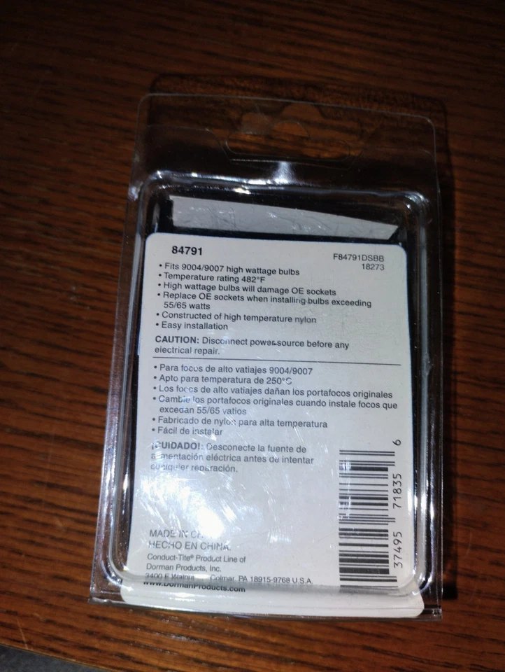 Гнездо для высокотемпературной фары Dorman 84791 подходит для ламп 9004 или 9007 - Изображение 3 из 3