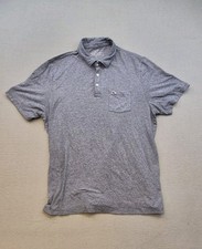Vineyard Vines Mens Light Blue Striped Golf Pocket Edgartown Polo Shirt sz L