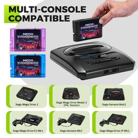 Sega Genesis Mega Drive Flash Cartridge V3 Pro 3000 in 1 Game Card 4GB TF