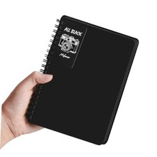 5x7 Black Paper Sketchbook,Spiral Bound Journal Notebook,70 1-black paper
