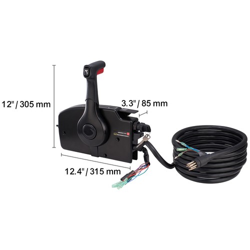 Outboard Throttle Remote Control Box Side-Mounted for Mercury PT 2-Stroke ~ - Foto 10 di 12