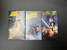 Vintage Star Wars CBS FOX Red Label Hi-Fi VHS Movie Trilogy 1980s VHS Bundle