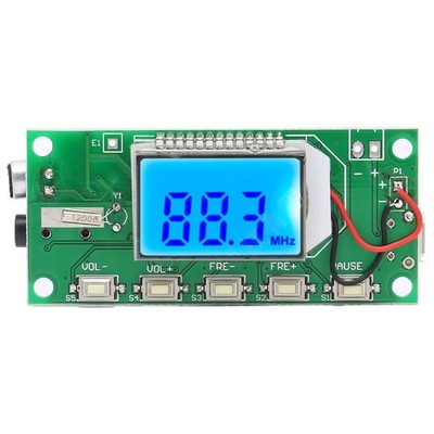 FM Transmitter Module Digital Stereo Frequency Modulation LCD Display Board 3-5V