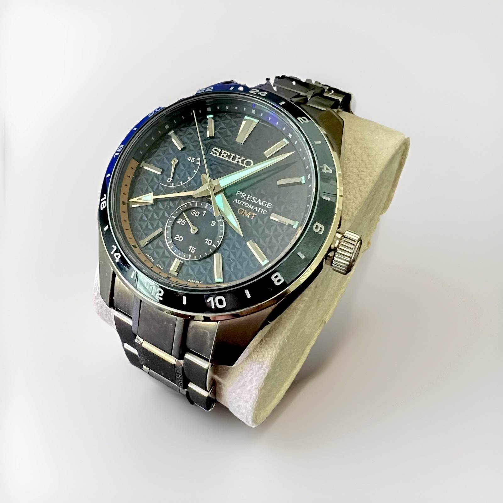 Seiko Presage Automatic GMT Sharp Edged Aitetsu S… - image 1