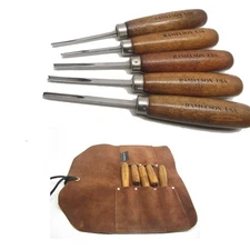 Gunstock Gunsmith Woodcarving V & U Chisel Carving set for Checkering and Res...