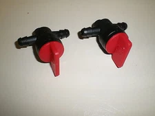 TWO 1/4" INLINE FUEL LINE SHUTOFF VALVES BRIGGS DEERE SNAPPER TORO SCAG BOBCAT 