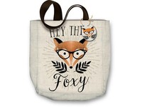Molly & Rex Canvas Tote Bag 15x16 Hey There Foxy on sale Molly & Rex Canvas Tote Bag 15x16 Hey There Foxy on sale