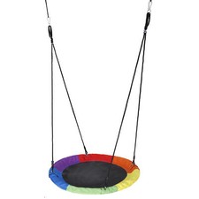 40" Detachable High Quality Tree Saucer Round Swing Seat Large Adjustable Rope