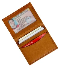 Genuine leather slim bifold credit card ID holder mens wallet TAN 42TN by Bullz