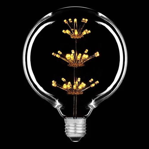LED Rustika Carbon Globe G125 2W E27 Glühbirne ST64 extra warmweiß 2100K Vintage - Bild 1 von 13