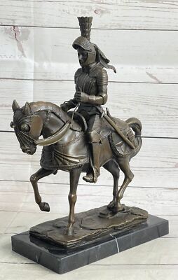 SIGNED KNIGHT WARRIOR BRONZE STATUE BY MILO HAND MADE BY LOST WAX METHOD ARTWORK