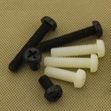 US Stock M2 M2.5 M3 M4 M5 M6 M8 Nylon screw round Phillips pan head screws B/W