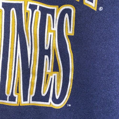 Vintage Michigan Wolverines Sweatshirt Crewneck Mens Large-XL Blue Football 90s - Picture 3 of 11