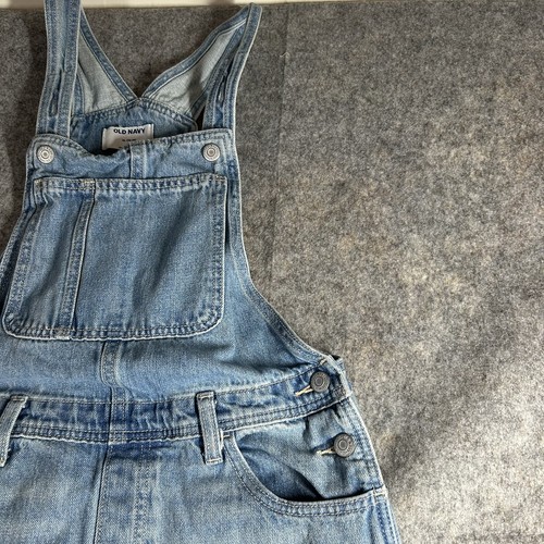 Old Navy Overalls Girls XL (14-16) Light Wash Denim Casual Adjustable Tapered - Picture 2 of 9
