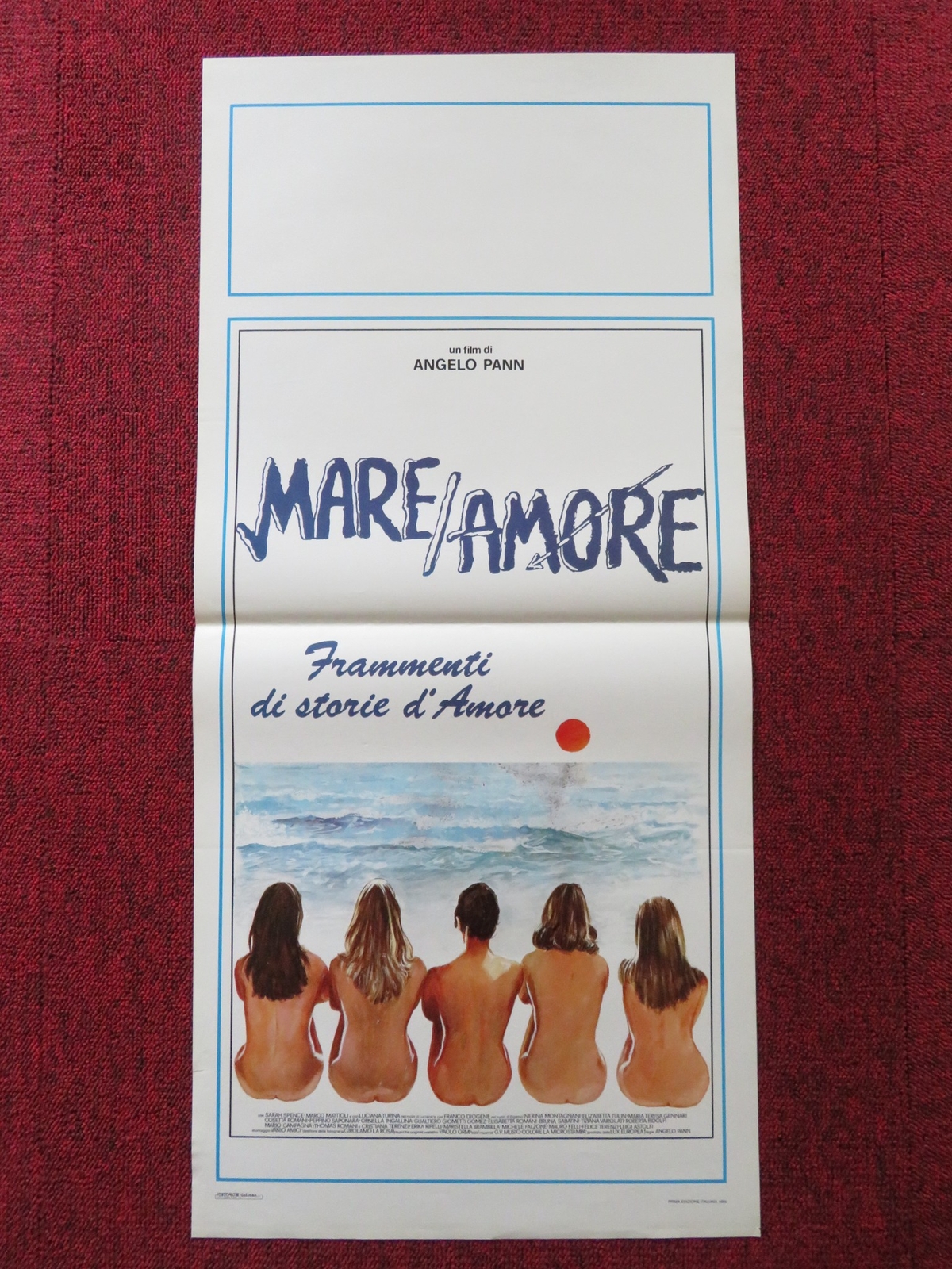 Locandina originale film Mare amore - Frammenti di storie d'amore (1985)