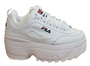 white disruptor ii platform trainers