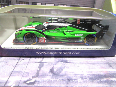 LAMBORGHINI SC63 Iron Lynx 24h Le Mans 2024 #19 Grosjean Cairoli Cald Spark 1:43