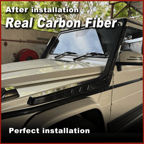For Benz G Wagon W463 G500 G550 G55 G63 G65 04UP Air Intake Snorkels REAL CARBON - Picture 4 of 14