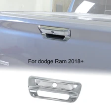Chrome Rear Door Tailgate Handle Decor Cover Trim Bezel For 2018+ Dodge Ram 1500
