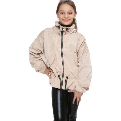 Mädchen Windbreaker Duschfeste Jacke Stein Leicht Stylisch Alter 5-13