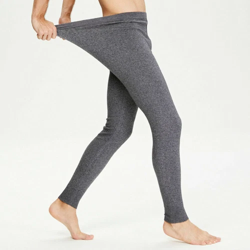 Ropa interior térmica para hombre mezcla de lana de cachemir cálida tejida larga Johns pantalones de invierno - Imagen 1 de 22
