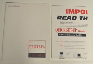 PROTEVA-Touch-Series-Owner-s-Manual-And-Quick-Set-Up-Guide