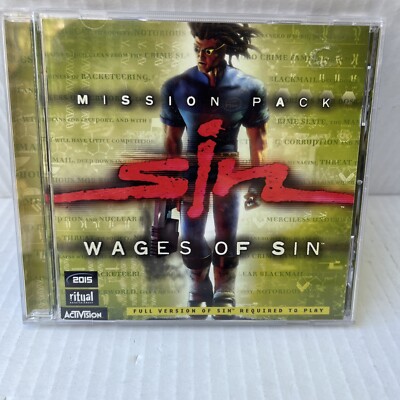 Mission Pack Sin Wages of Sin Windows PC Game Activision 1999 Sealed