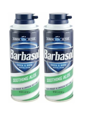 2x Aloe Shave Cream Barbasol Thick & Rich Shaving Cream Soothing Aloe 5 oz  142g | eBay