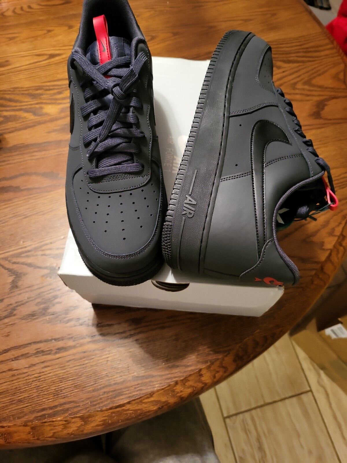 Absay oferta Pagar tributo Nike Air Force 1 Low Anthracite Black University Red BQ4326-001 Size 13 |  eBay