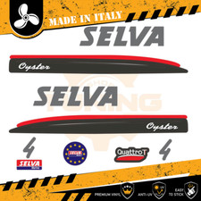 Decalcomania Adesivi Motore Fuoribordo Selva 4 cv - Oyster Grigio