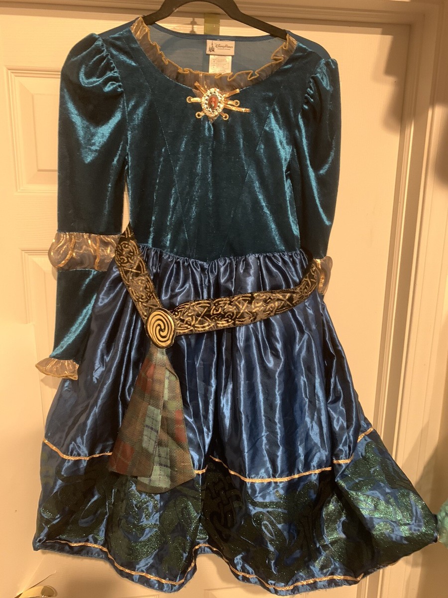 Disney Parks Merida Costume Forest Green Brave Child Size Large 9/10 | eBay