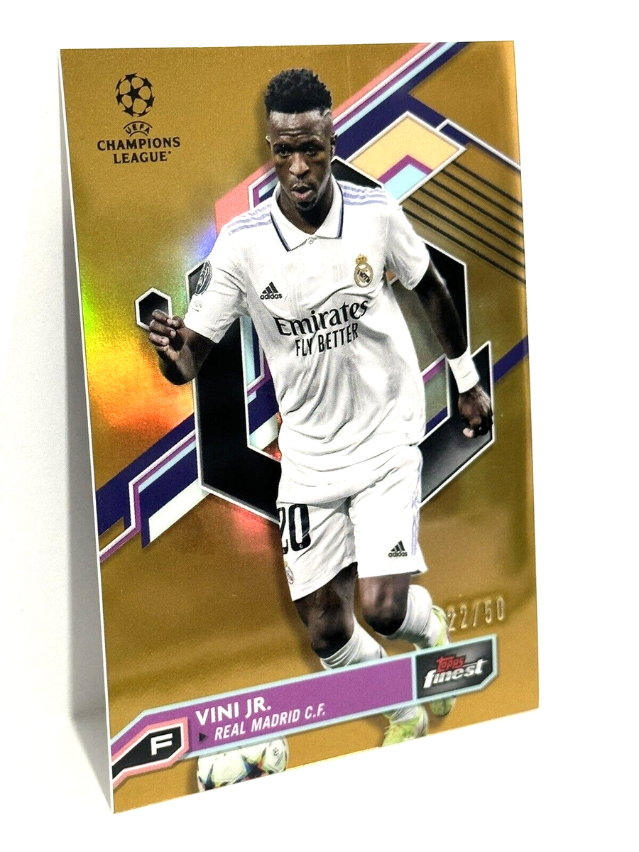 【未開封】Real Madrid Official Wine Tinto2002 2022-23 Topps Finest UCL Real Madrid Vini Jr. Gold Refractor