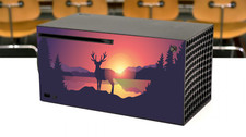 Wrap Skin Decal For XBOX SERIES X CONSOLE Deer Sunrise Deer Hunting Sunset Lake