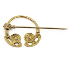 Fibel Goldsborough Fr&uuml;hmittelalter Messing 6,5 cm Wikinger Mittelalter Schliesse
