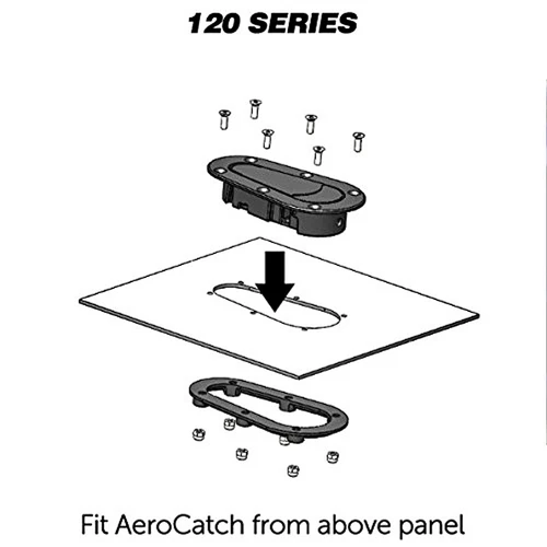 Racing Car Bonnet Plus Flush Mount Hood Latch Steel Pin Locking Kit Universal - Bild 6 von 7