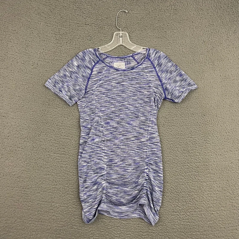 athleta ruched activewear workout training gym mom shirt