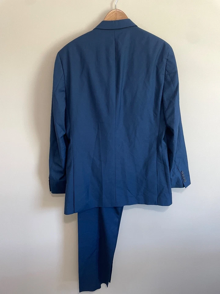 Giorgio Fiorelli Mens Navy REG FIT 2 Piece Suit 42L Jacket 42x36 Pant - Image 2 of 4