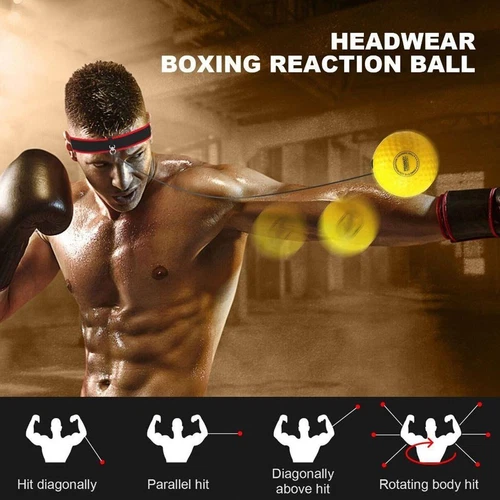 Boxing Head Band Speedball Fight Ball Training Reflex Speed Punch Exercise - Picture 9 of 21
