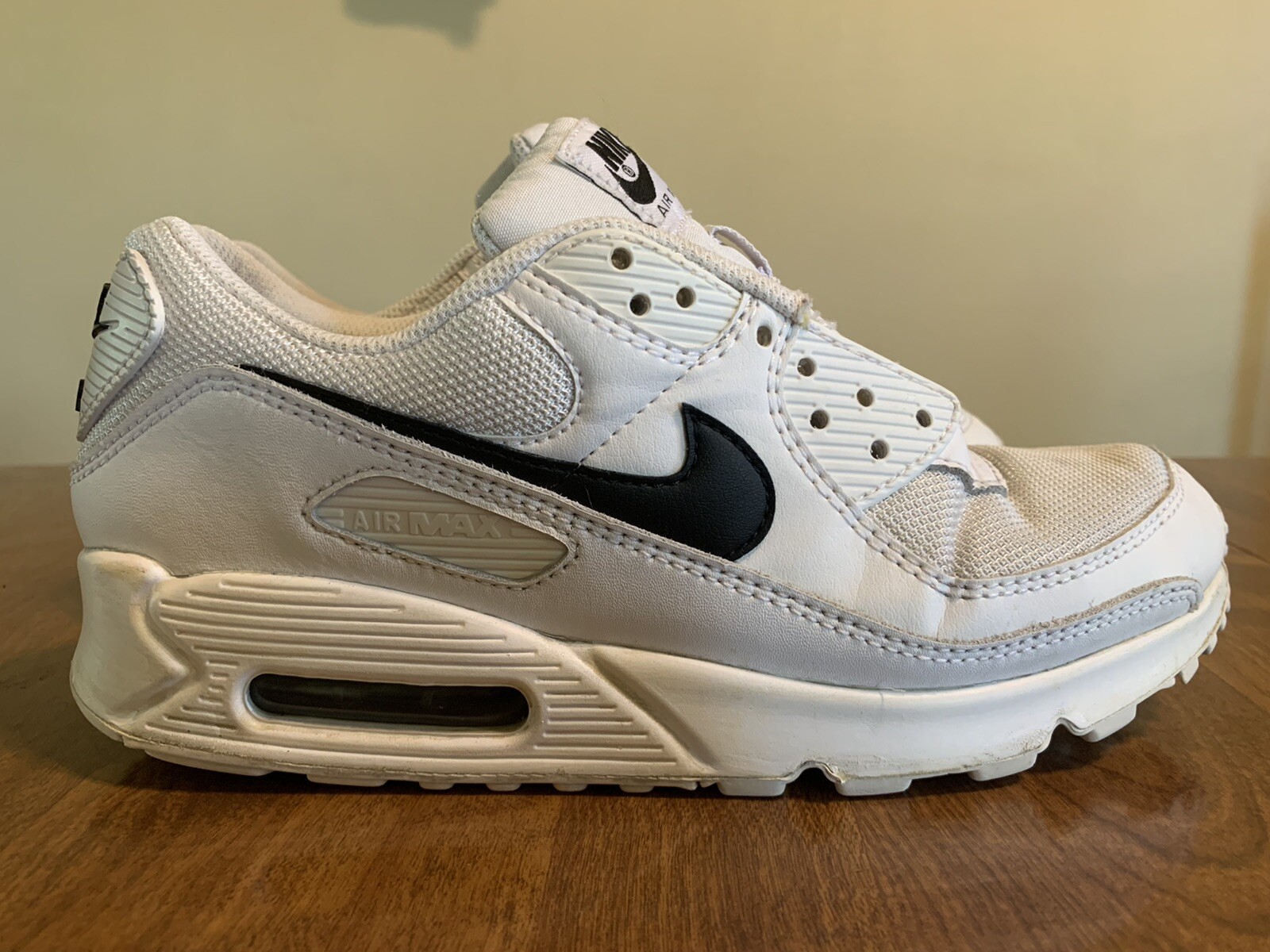 Nike Air Max 90 White Black CQ2560 101 Women's Size 9.5 | eBay