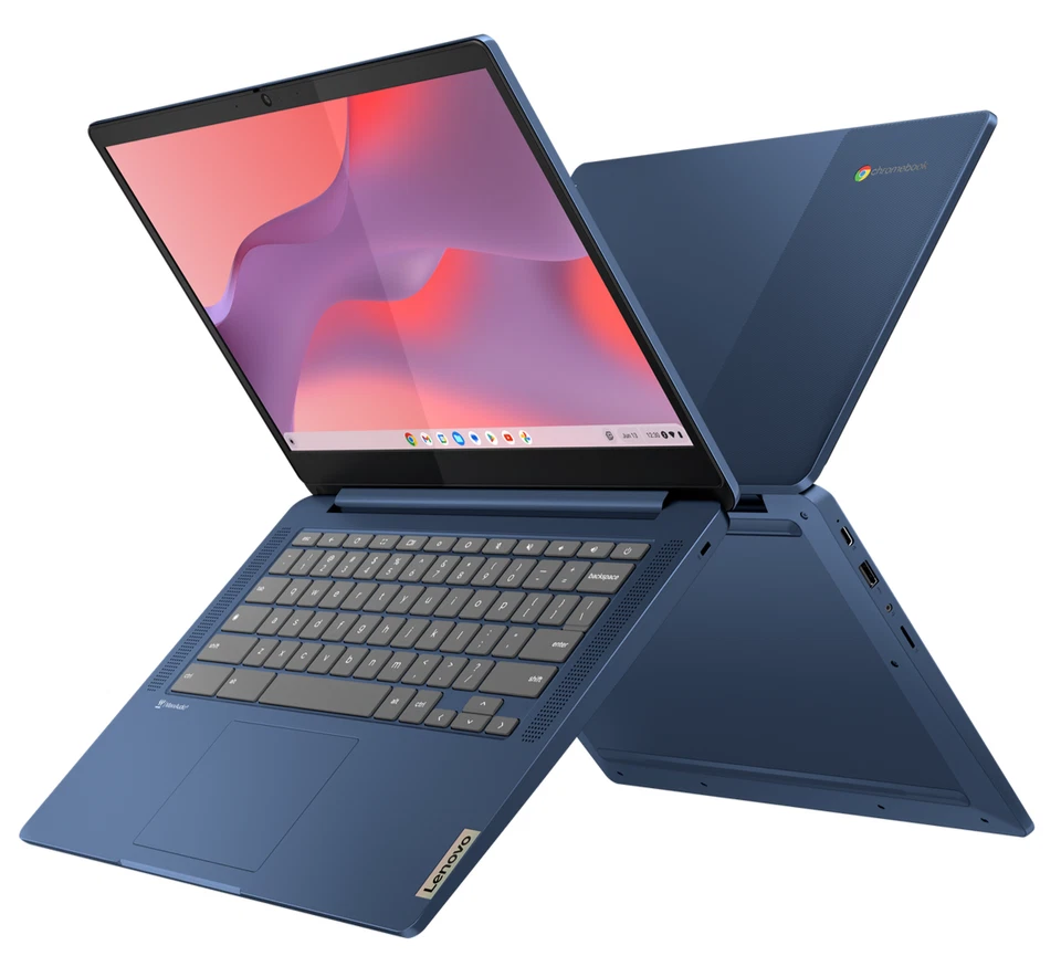 Lenovo IdeaPad Slim 3 Chromebook 14" FHD Touch Kompanio 520 4GB 64GB eMMC Blue - Image 2 of 4