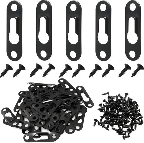 Keyhole Hanger 50PCS Heavy Duty Metal Single Hole Keyhole Picture Hangers - Picture 7 of 12
