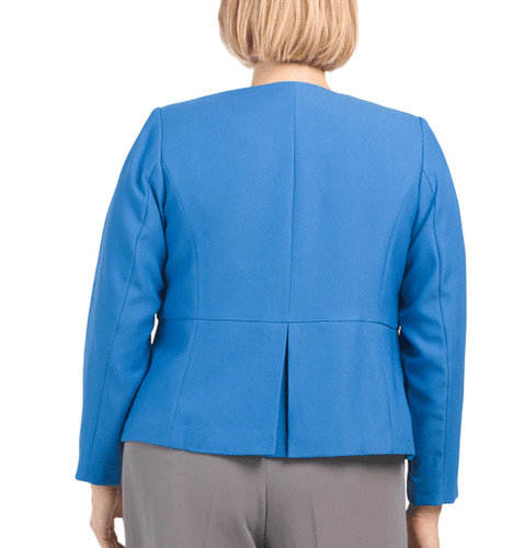 NEW CALVIN KLEIN BLUE CAREER JACKET BLAZER SIZE 14W 16W 18W 20W 22W WOMEN $149 - Picture 2 of 3