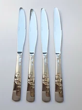 (4) Oneida QUADRATIC Stainless Dinner Knives~China~Free Shipping