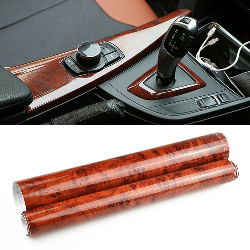 Glossy Wood Grain Vinyl Film Waterproof Car Wrap Sticker Decals Film Sheet DIY — 第 2/4 张图片
