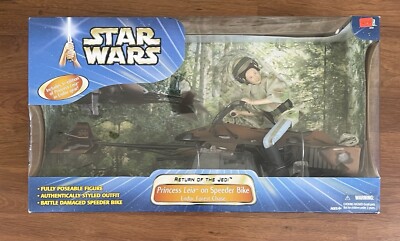 New Hasbro Star Wars Return Of The Jedi 12'' Princess Leia On Speeder Bike 