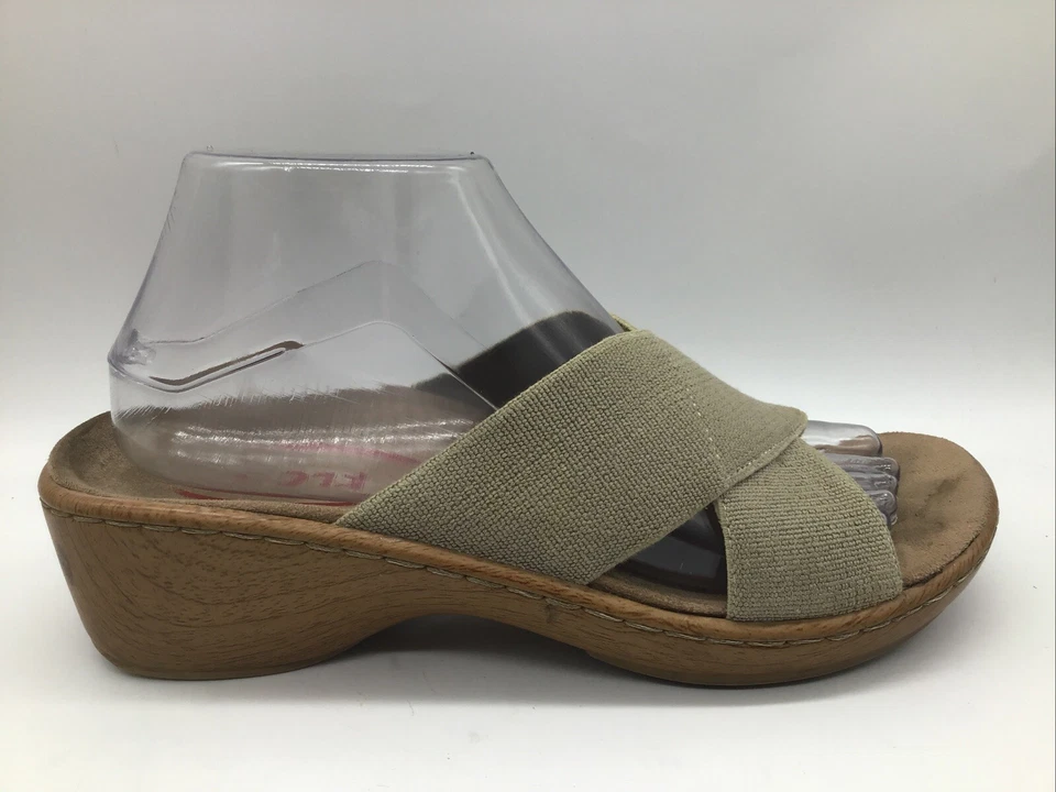 KLOGS Women’s Tan Stretch Platform Slip On Sandals Sz. 9M - Image 4 of 4