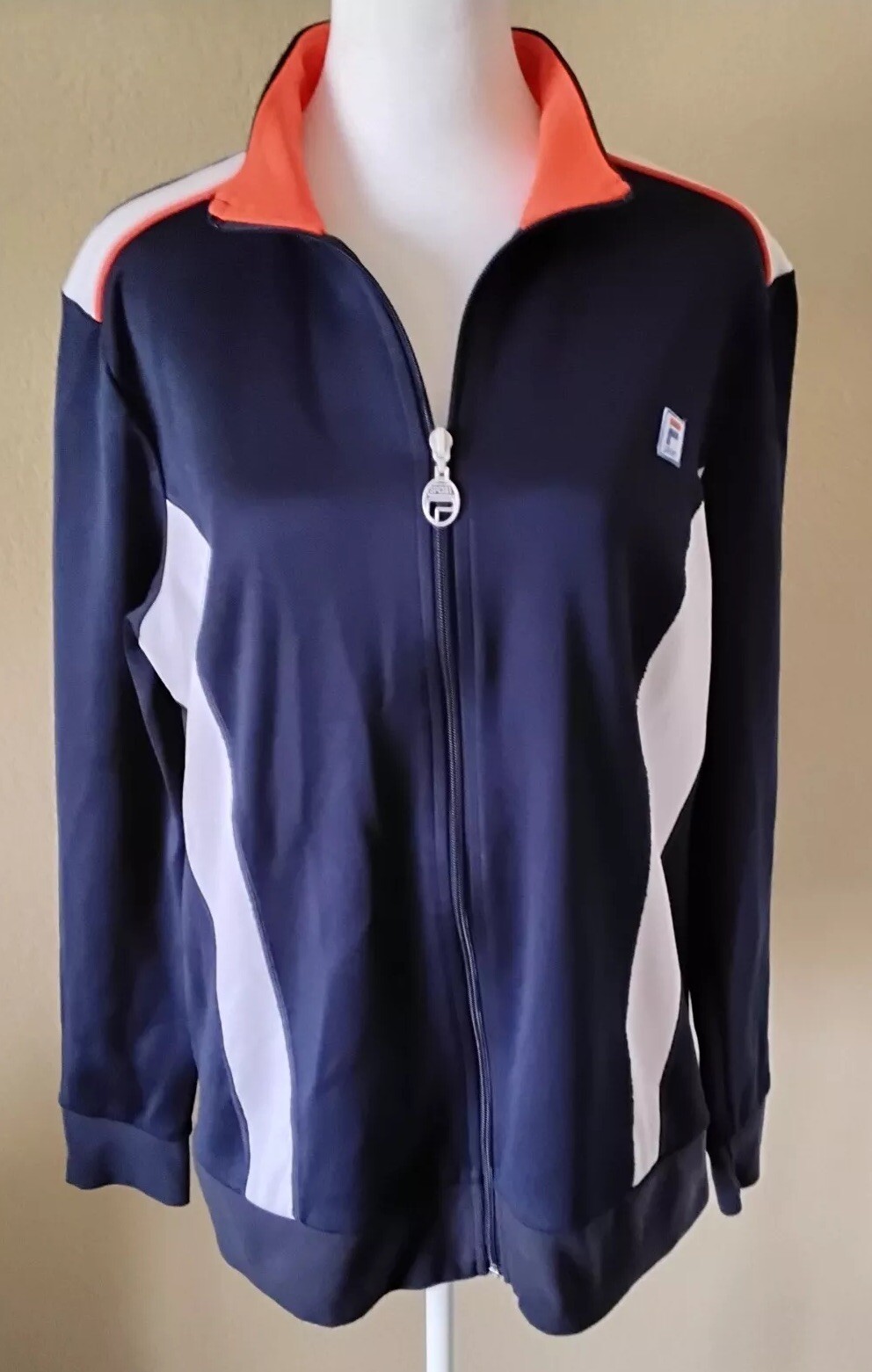 FILA Giacca FiILA Sport XL Navy Manica Lunga Cerniera Frontale Cotone Politecnico Tasche Laterali